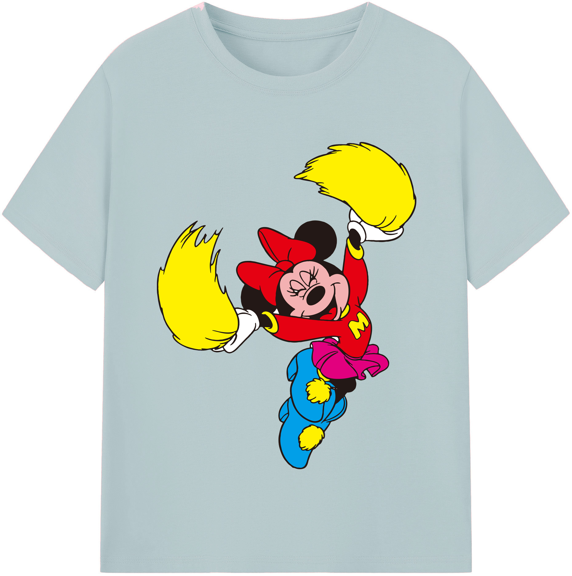 （画像用） ミッキーマウス Mickey Mouse 綿100％半袖Tシャツ（フロントプリント）